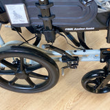 Invacare Rea Azalea Assist Attendant Wheelchair - Adjustable Tilting Reclining Manual Wheelchair with Elevating Leg Rests