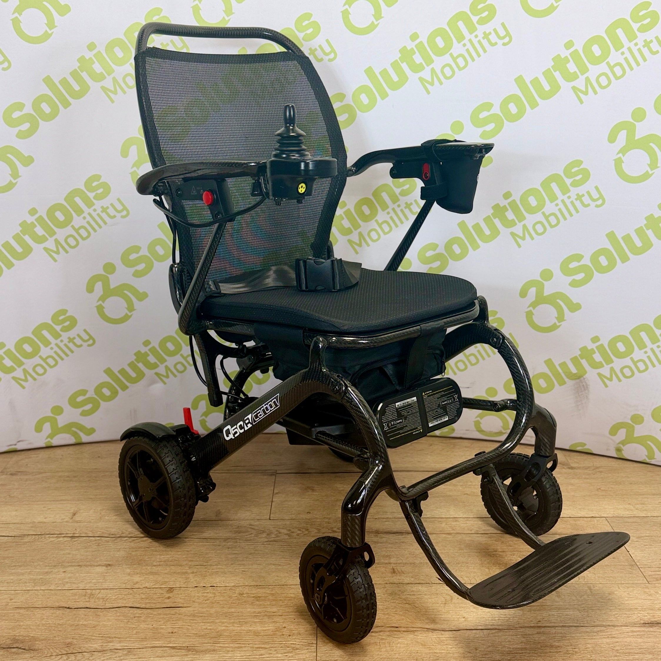 Quickie Q50r Carbon 4mph Folding Transportable Electric TESTED Lithium Battery Powerchair
