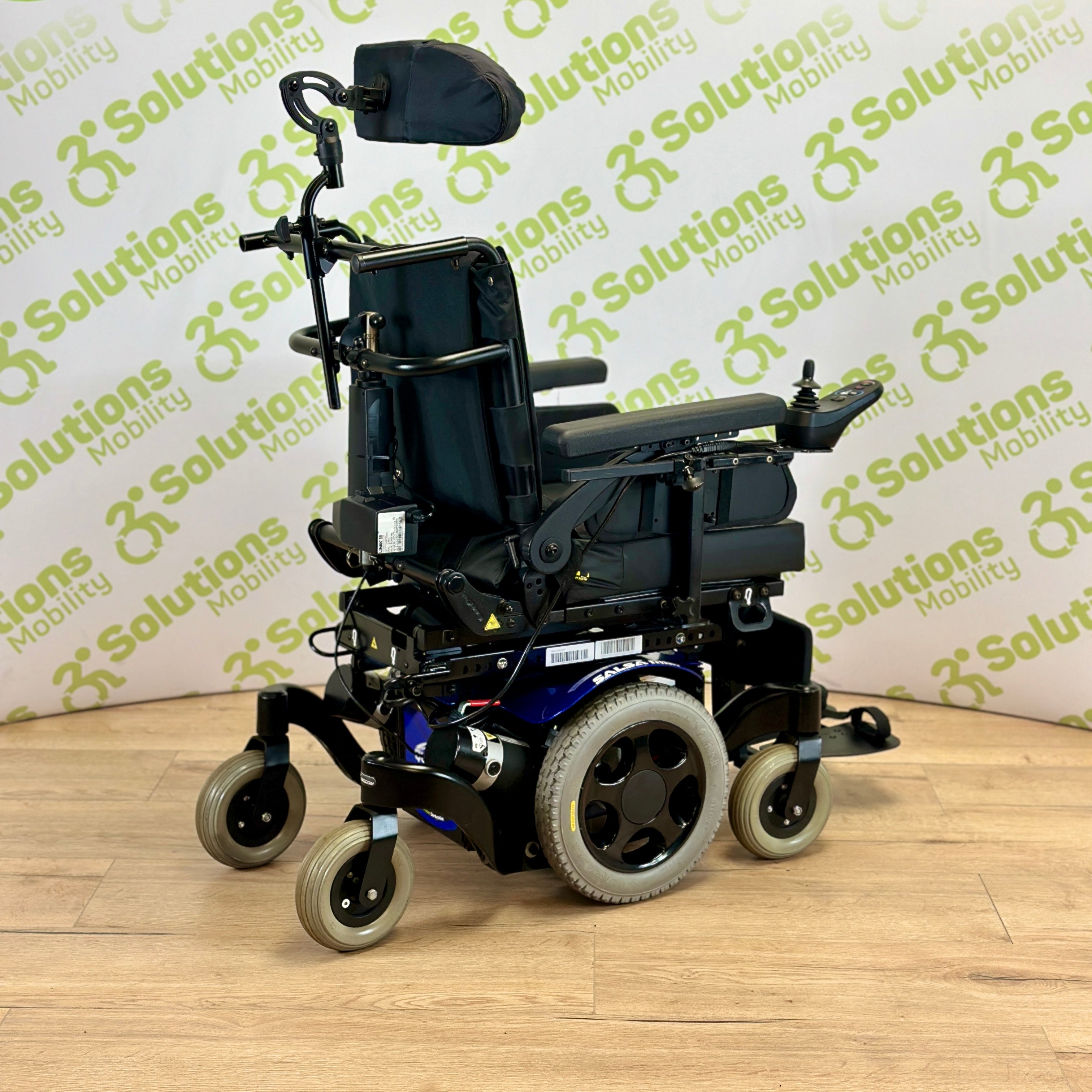 Quickie Salsa M2 Mini 4mph Powerchair - Narrow Mid Wheel Drive Electric Tilt and Recline Swingaway Legrests Adjustable Suspension