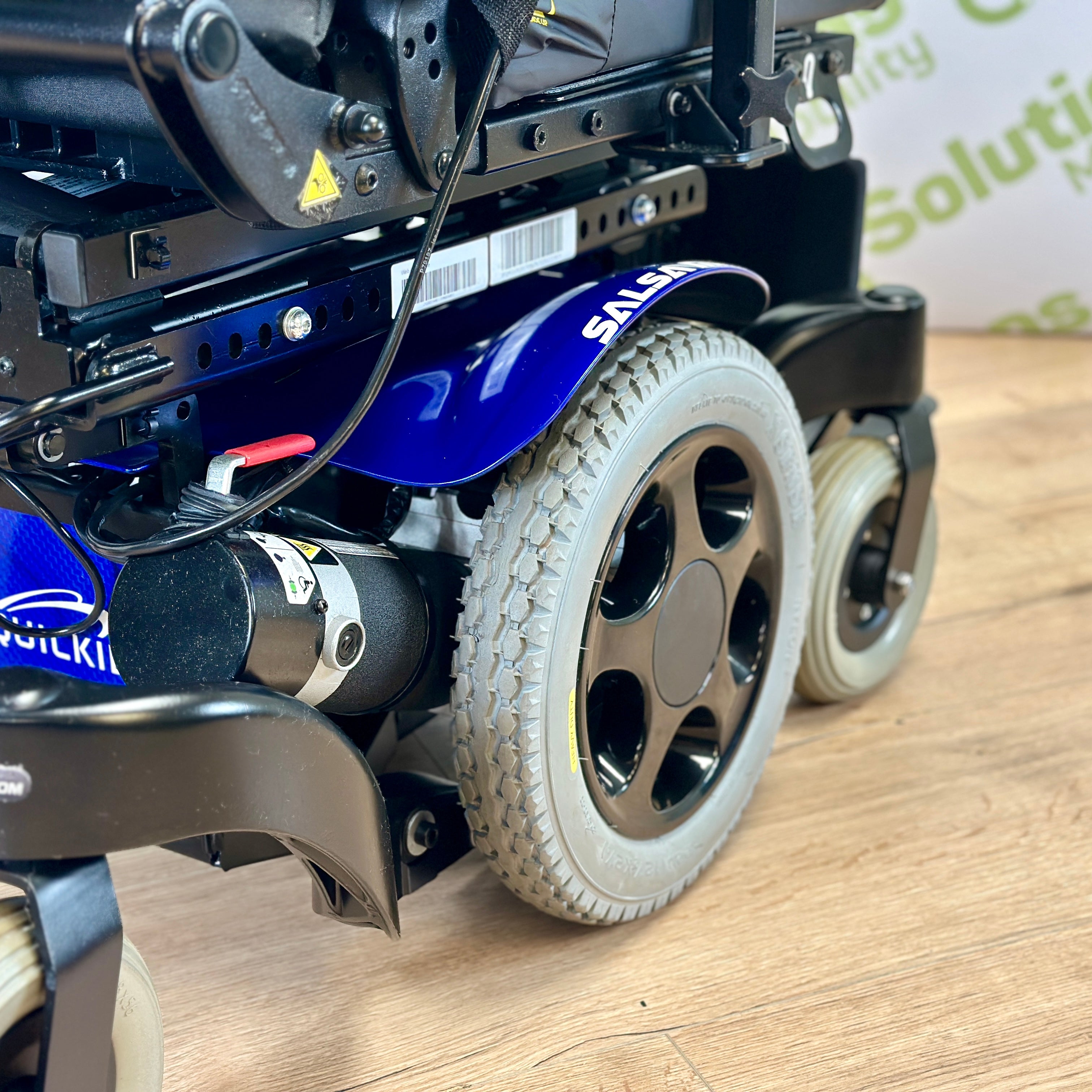 Quickie Salsa M2 Mini 4mph Powerchair - Narrow Mid Wheel Drive Electric Tilt and Recline Swingaway Legrests Adjustable Suspension