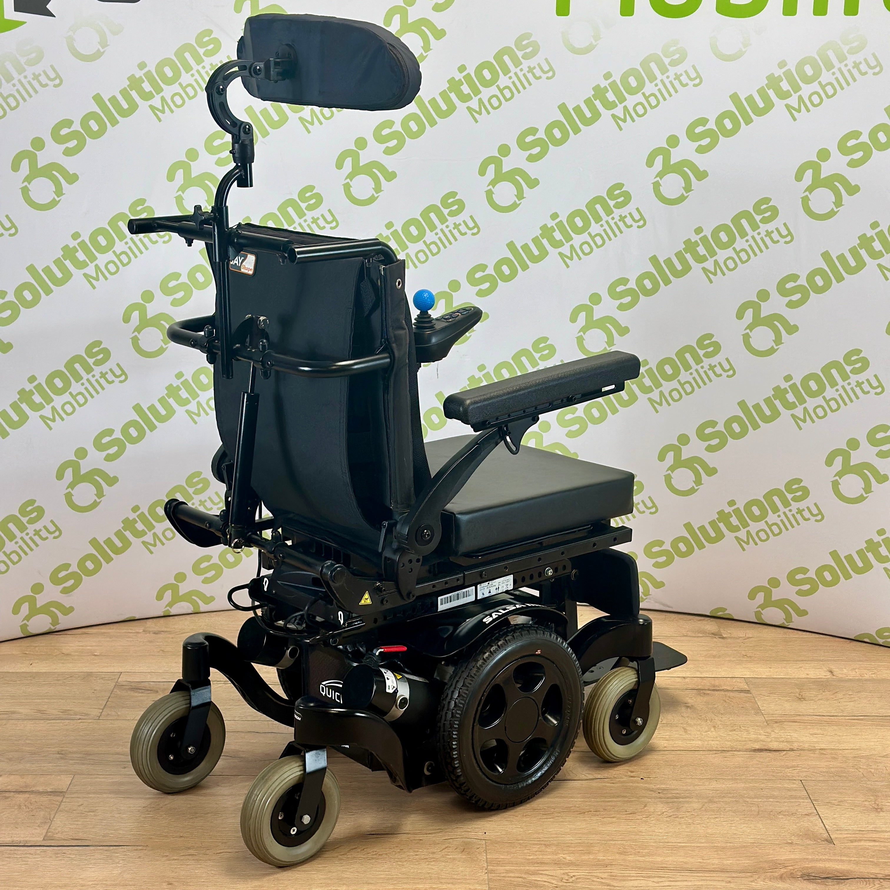 Quickie Salsa M2 Mini 4mph Powerchair - Narrow Mid Wheel Drive Electric Tilt and Manual Recline Centre Footplate Adjustable Suspension