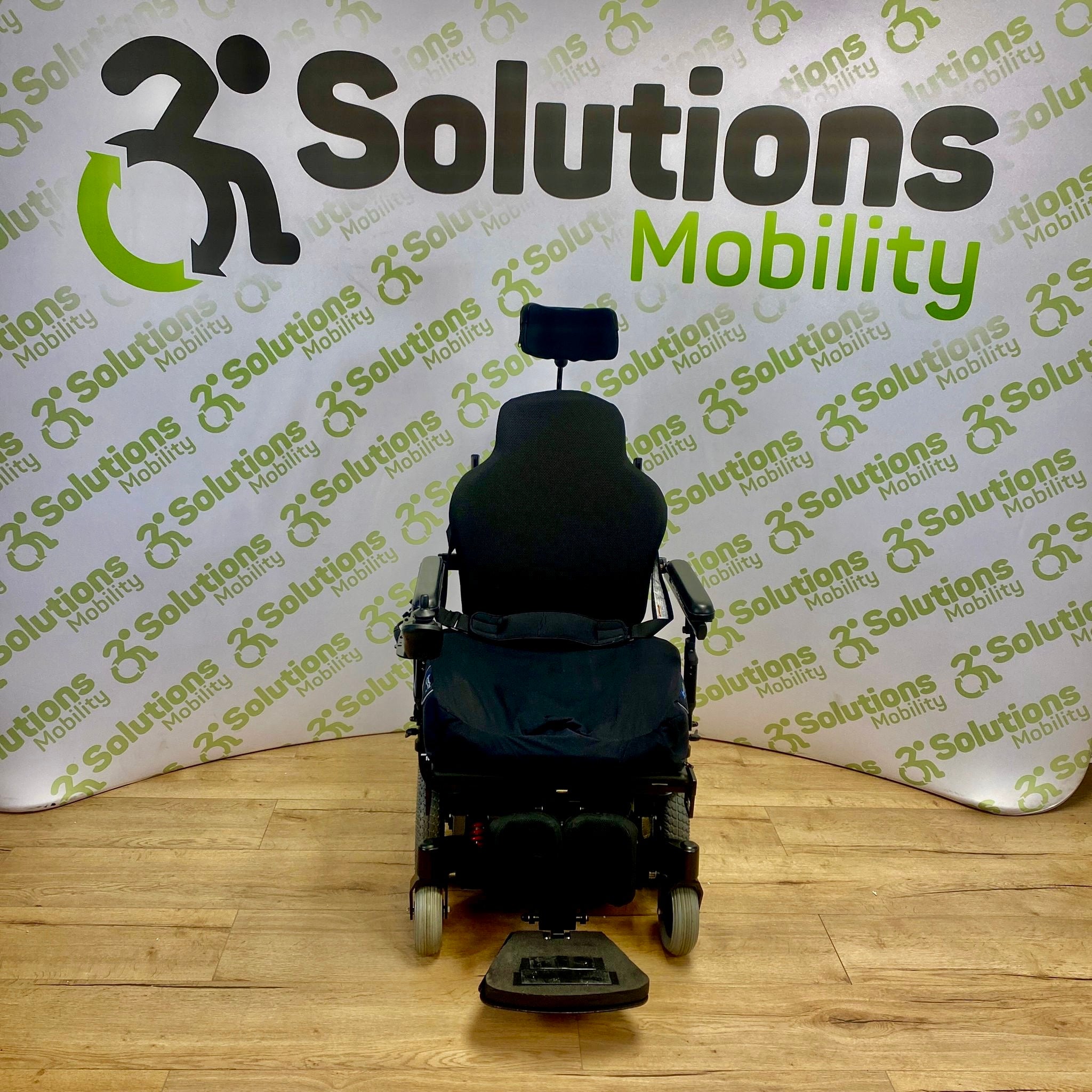 Quickie Salsa M2 4mph Powerchair - Narrow Mid Wheel Drive Electric Tilt and Manual Recline Centre Footplate Adjustable Suspension